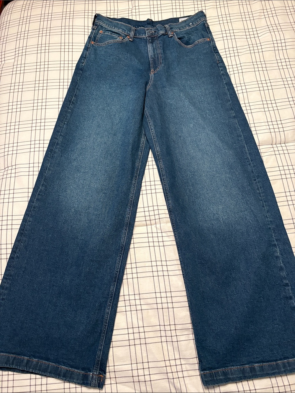 GAP Wide-Leg Jeans in Dark Blue Denim